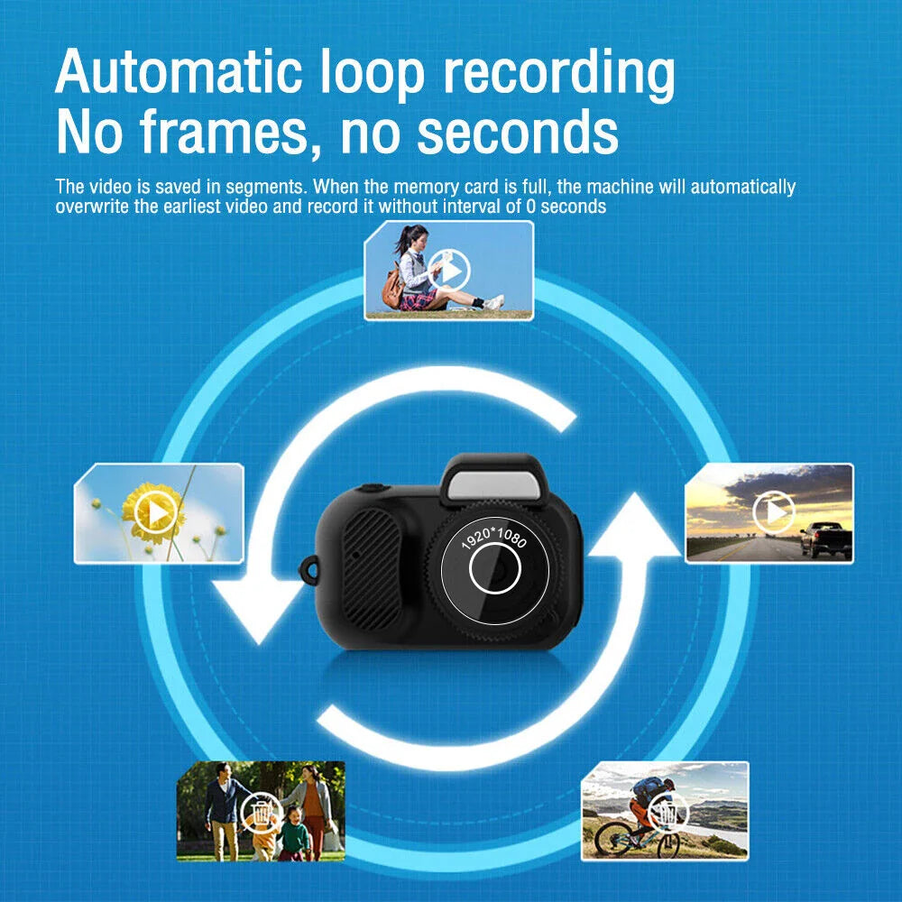 NNEOBA Mini Camera HD Portable Sports Camera (1080p)